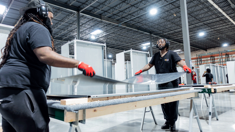 Multiple OpenSelect RPP enclosures on the factory floor illustrating scalable, modular pole counts
